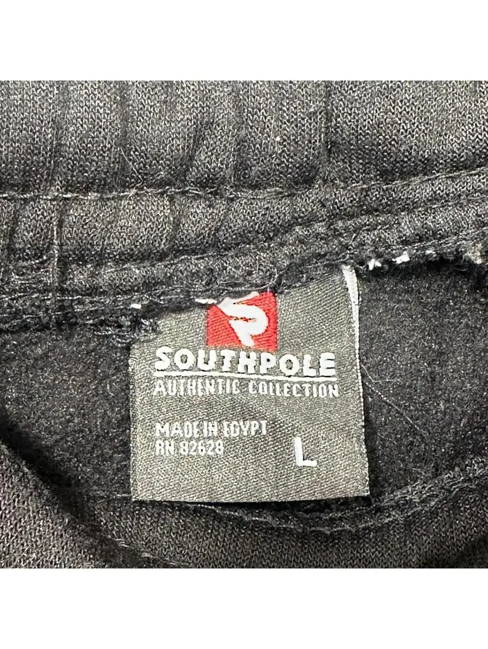 Southpole Cargo Jogger Mens L Black Fleece Lined Mixed Media Streetwear Pants